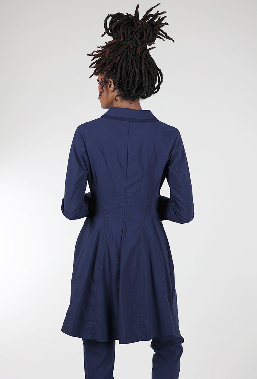 Rundholz Mesh Details Frock Jacket, Navy 