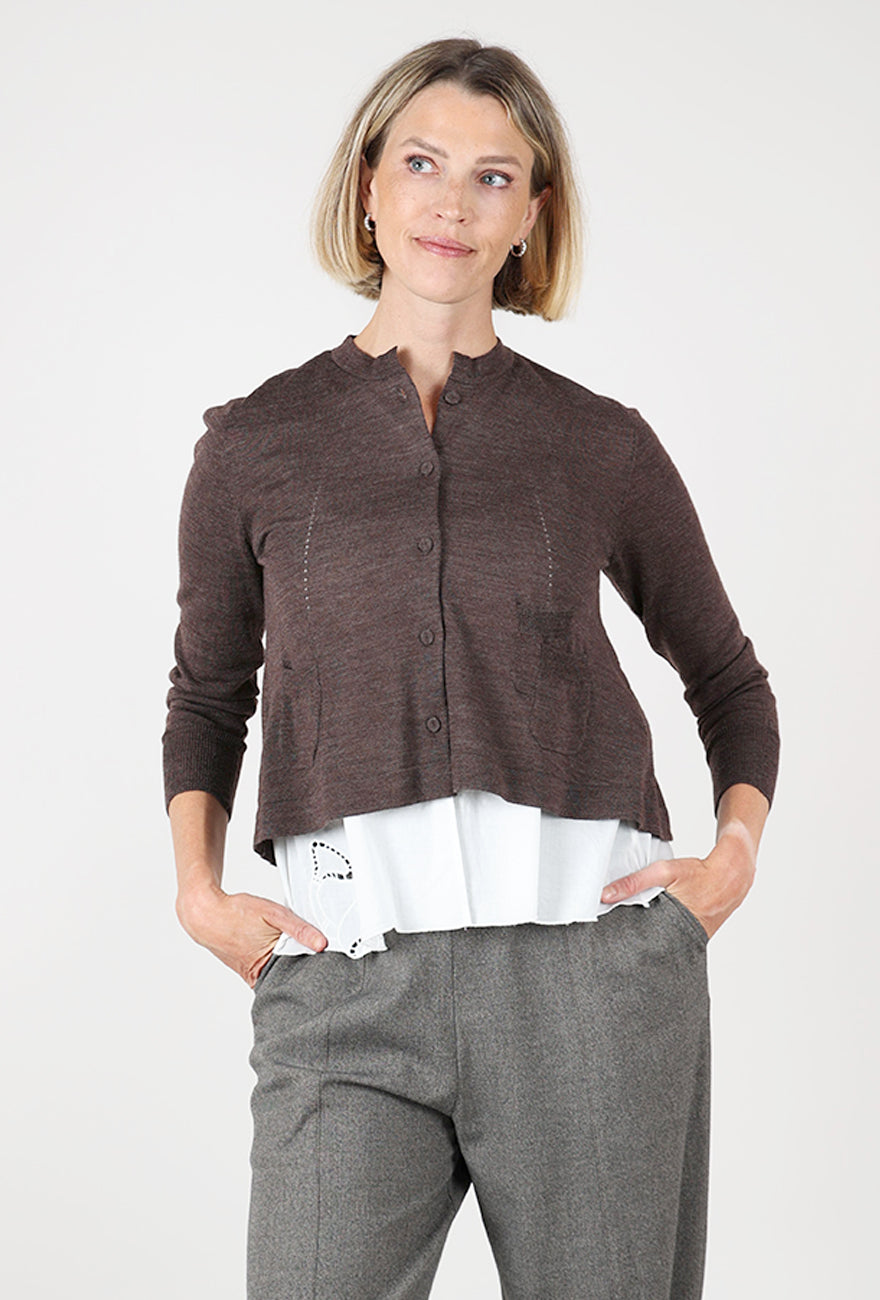 Run Cardigan, Brown