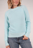 Pure Amici Back Detail Cashmere Crew, Aqua 