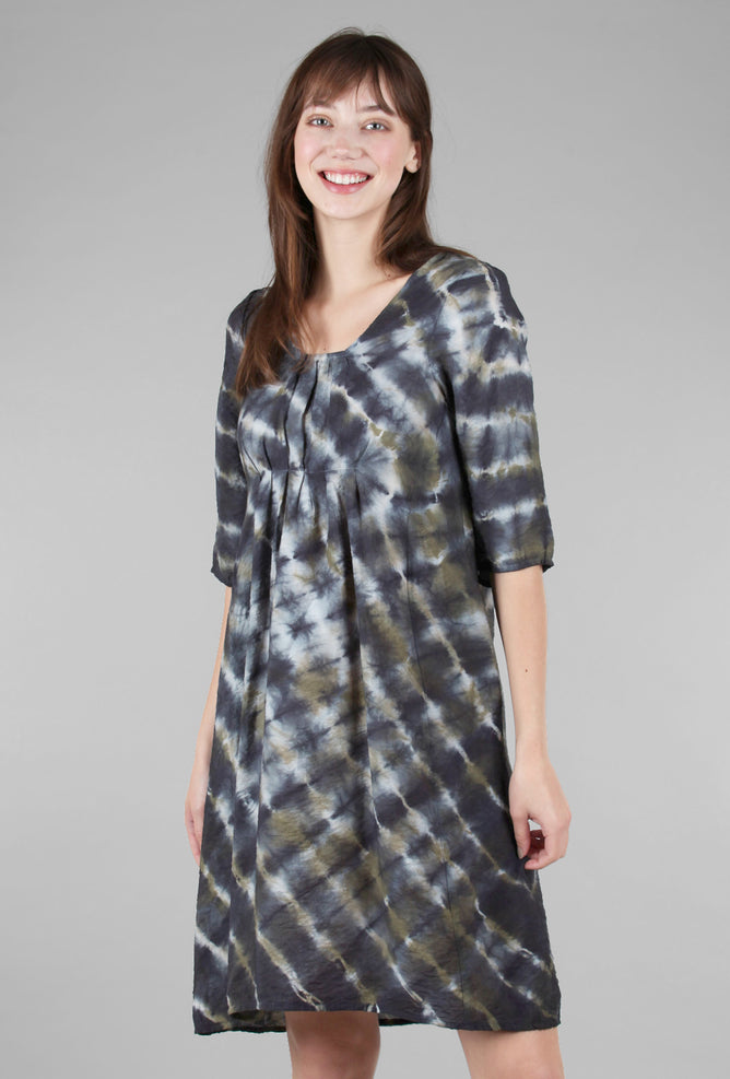 Heyne Bogut Spiral Print Parachute Dress, Forest Mix 