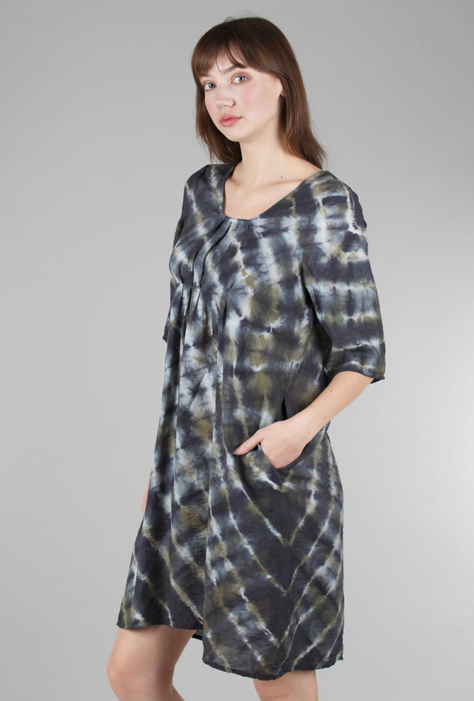 Heyne Bogut Spiral Print Parachute Dress, Forest Mix 