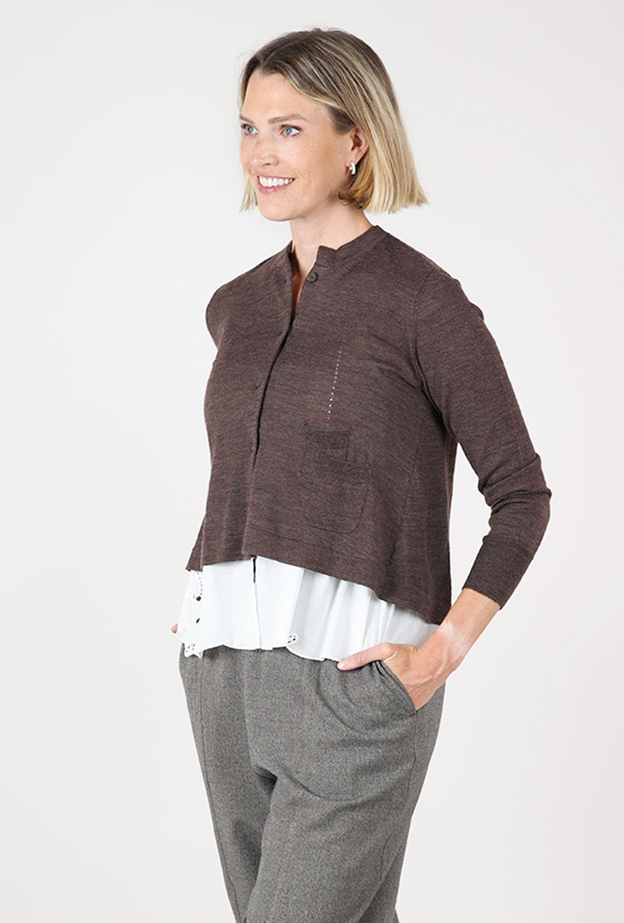 Run Cardigan, Brown