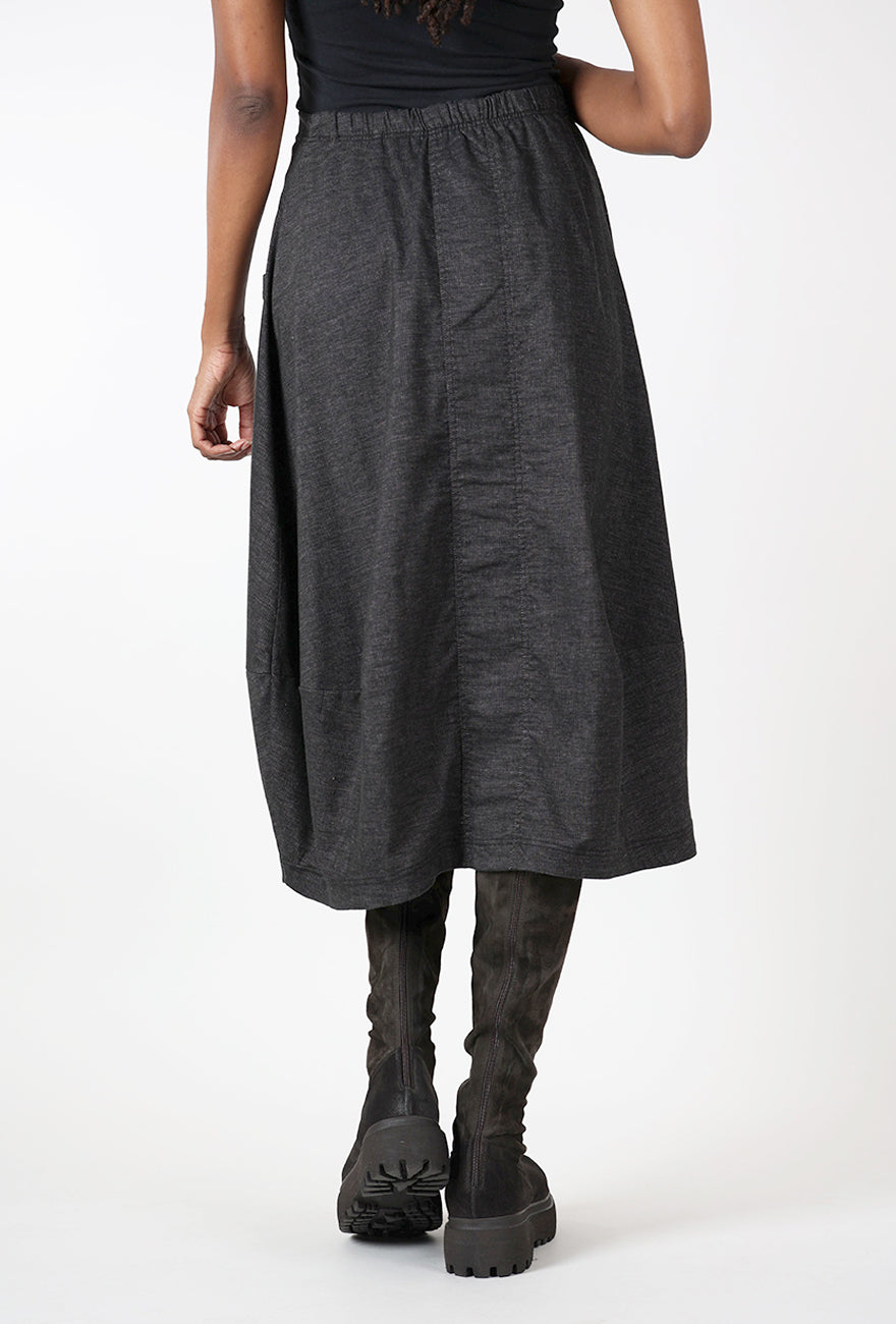 Rundholz Cross Dye Cotton Wool Skirt, Bronze Stripe 