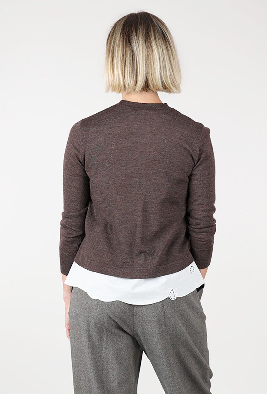 Run Cardigan, Brown Angle 3