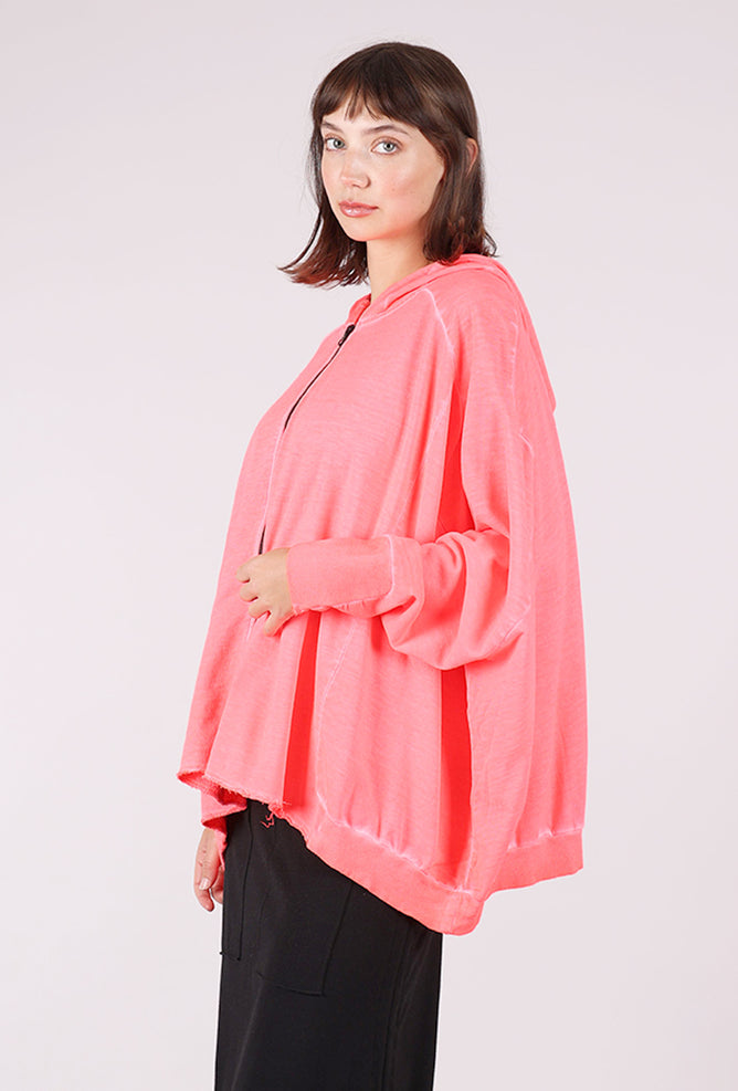 Pluslavie Wideshort Hooded Jacket, Coral 