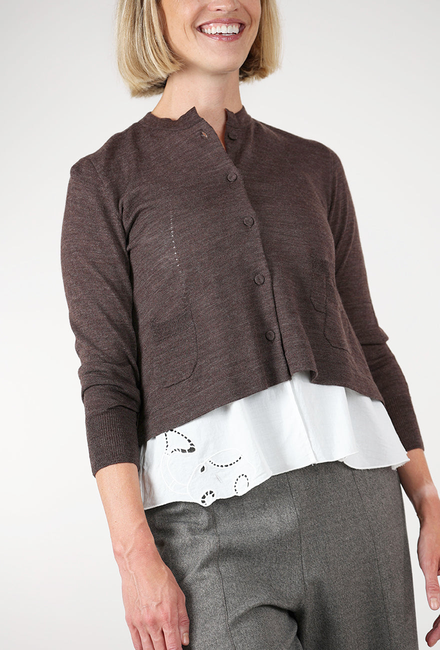 Run Cardigan, Brown