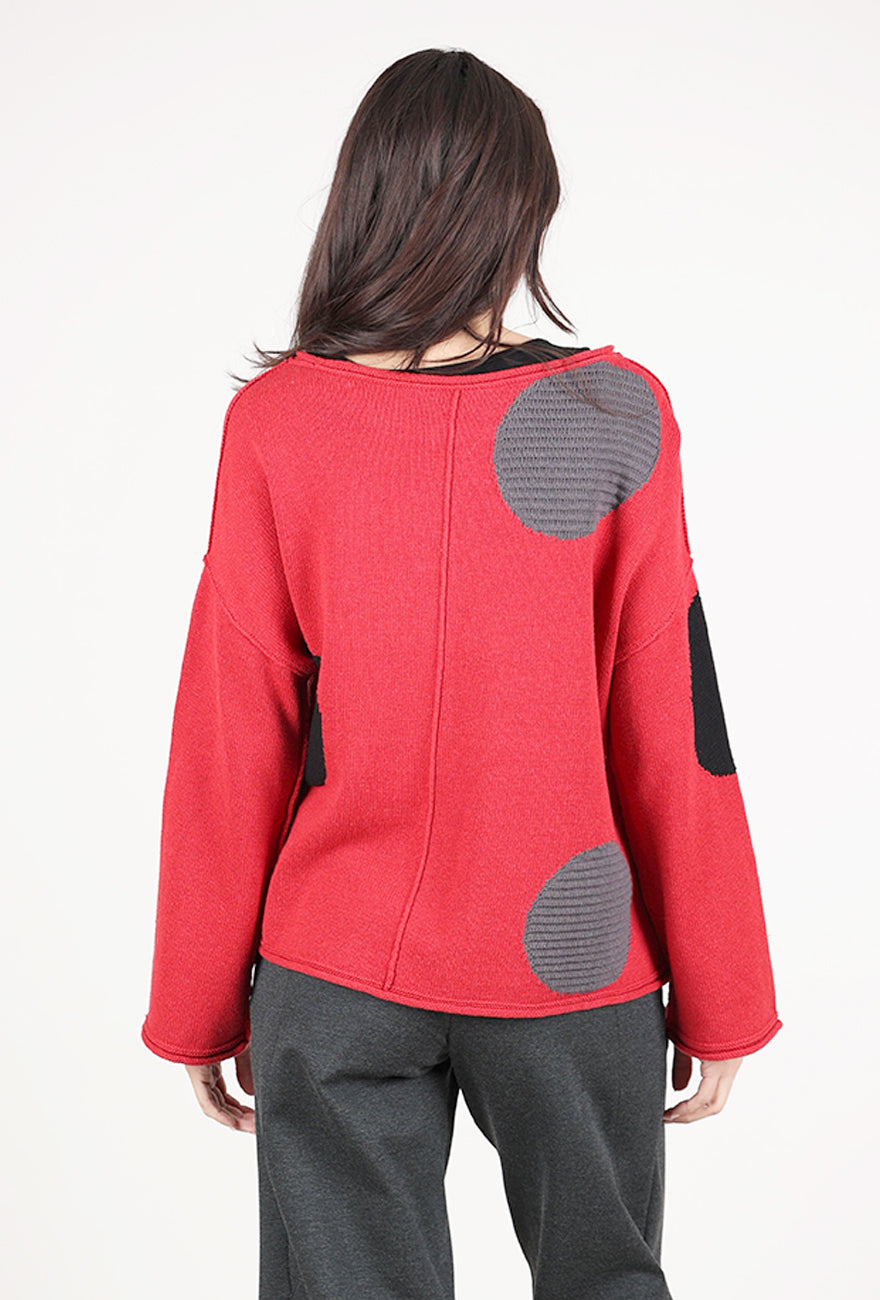 Olivia Statement Circle Pullover, Chili 