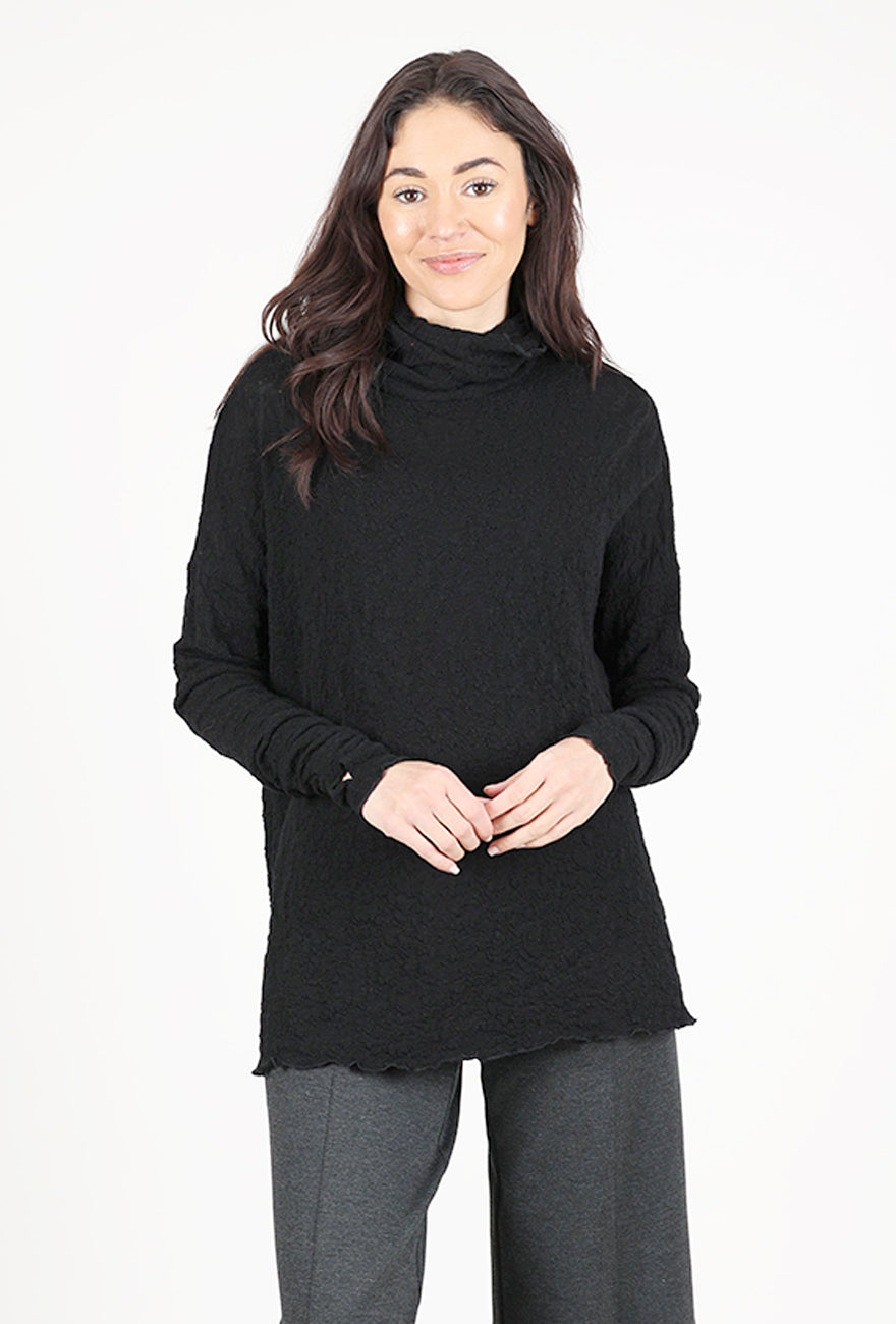 By Basics Rollneck Bubble Wool Sweater, Black 