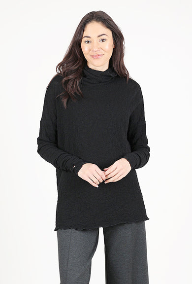 By Basics Rollneck Bubble Wool Sweater, Black 