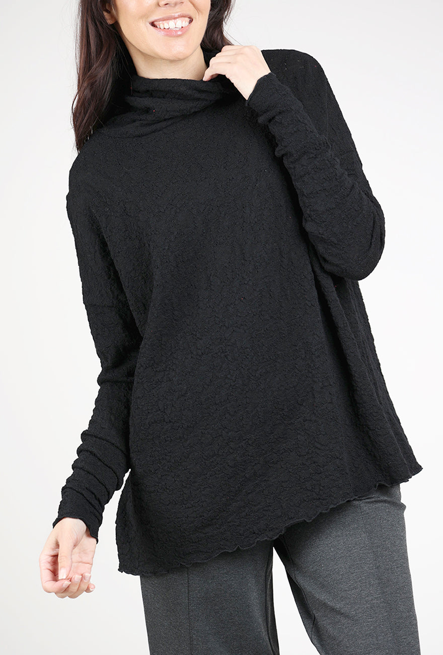 By Basics Rollneck Bubble Wool Sweater, Black 