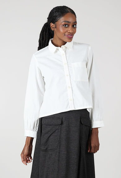 Bibico Ada Cropped Blouse, White Stripe 