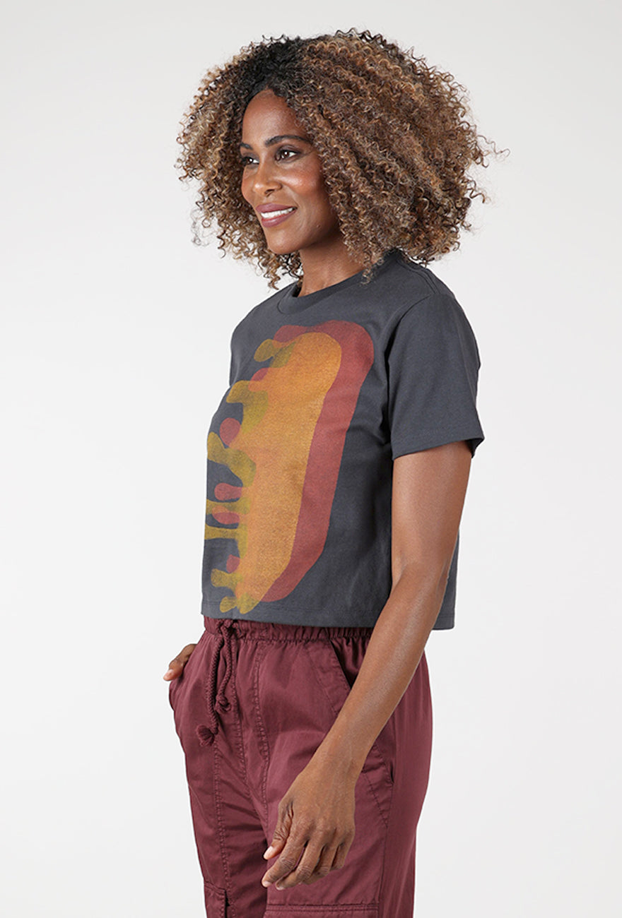 Blob Elaine Boxy Tee, Licorice Angle 2