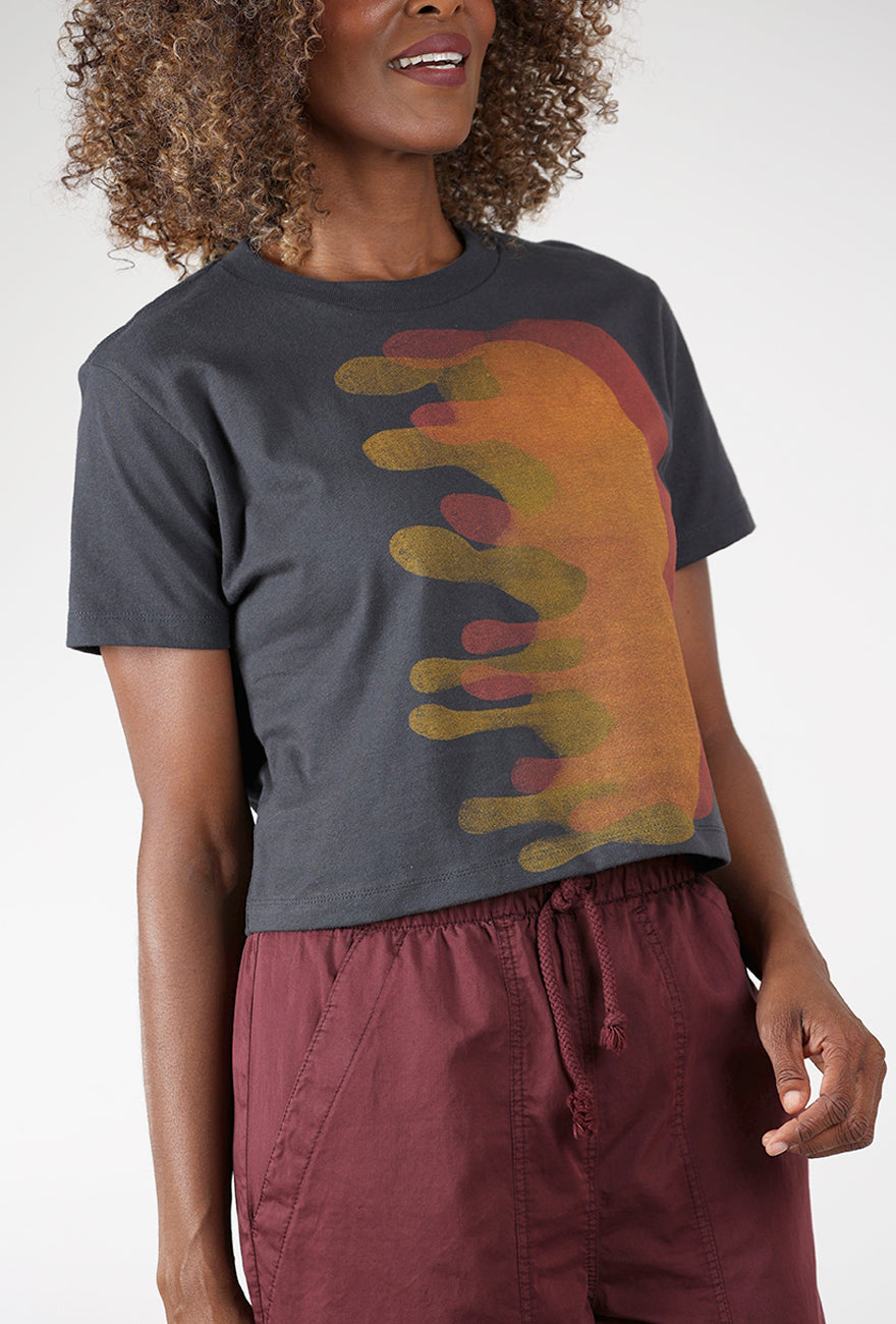Blob Elaine Boxy Tee, Licorice Angle 4