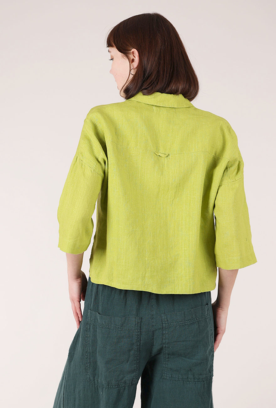 Bibico Linen Ava Blouse, Citronelle 