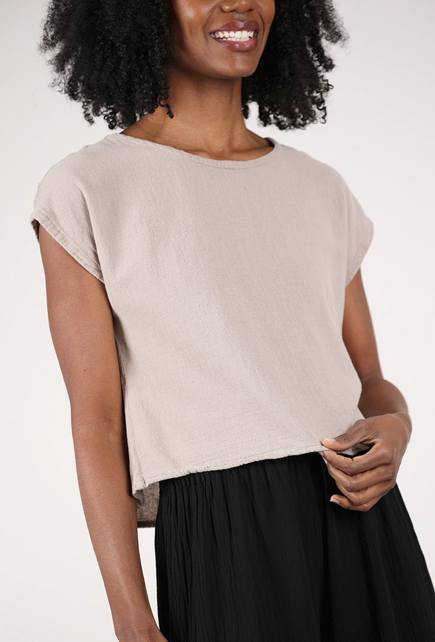 Oh My Gauze Olga Top, Taupe 