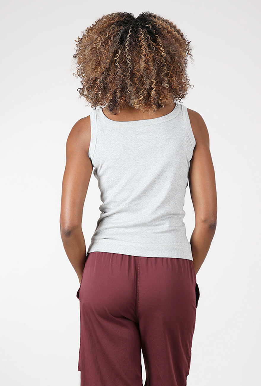 Organic Cotton Tank, Melange Gray
