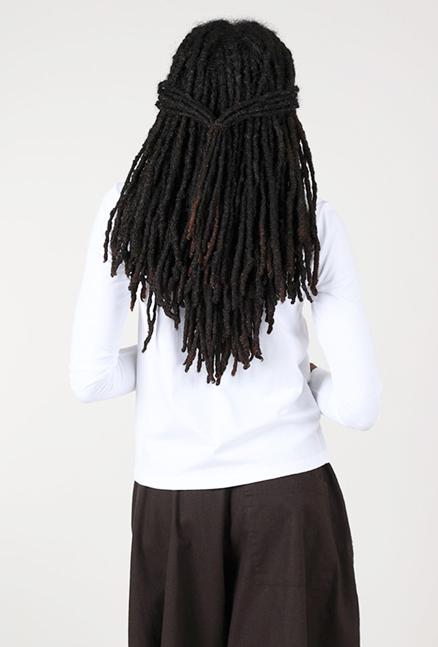 Maisie Poplin/Jersey Shirt, White Angle 3