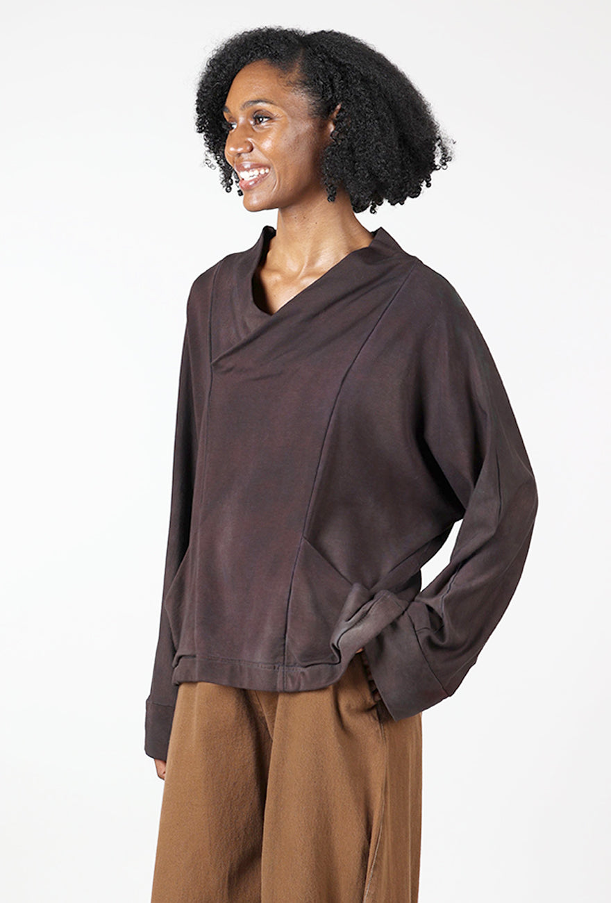 Slouch Pocket Pullover, Espresso Bean