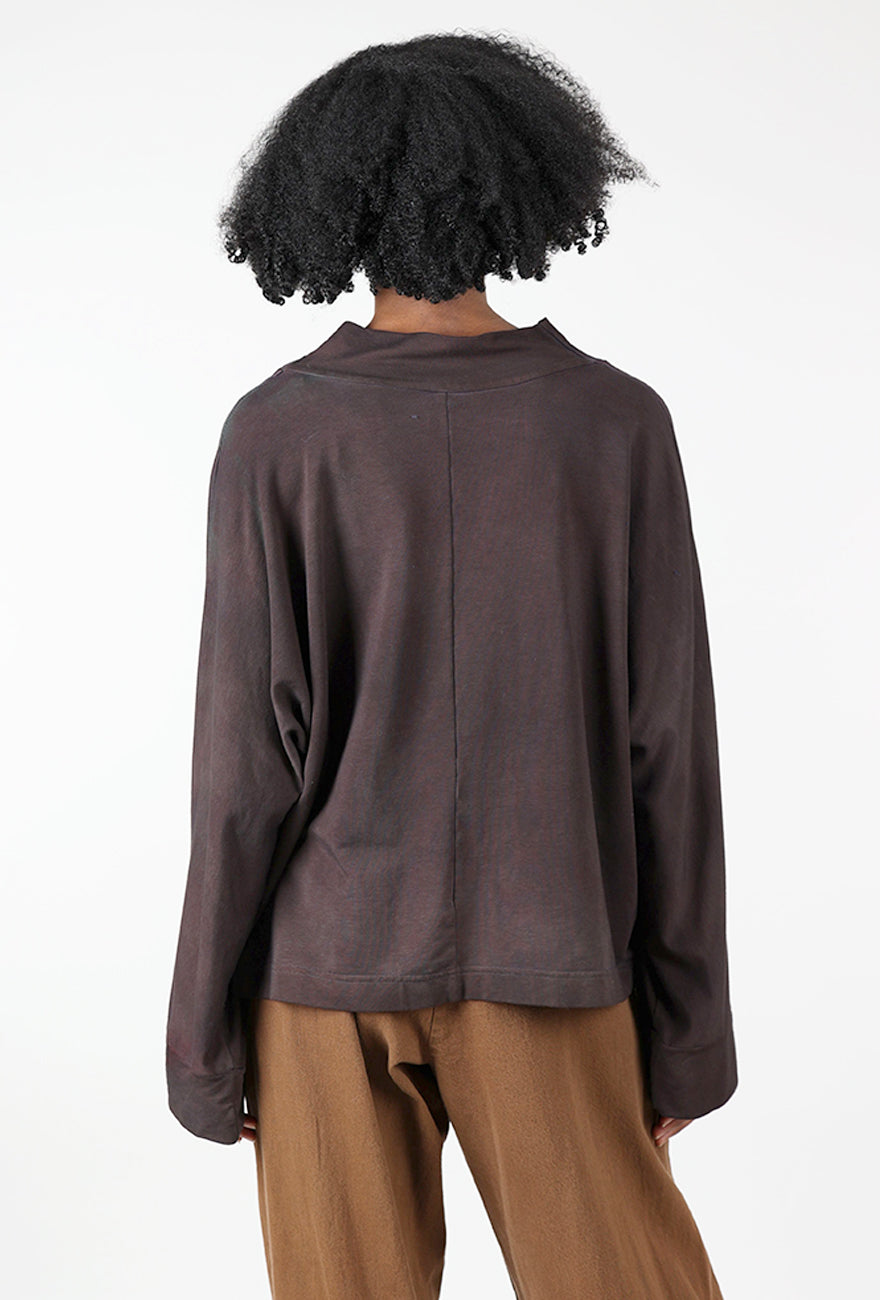 Slouch Pocket Pullover, Espresso Bean