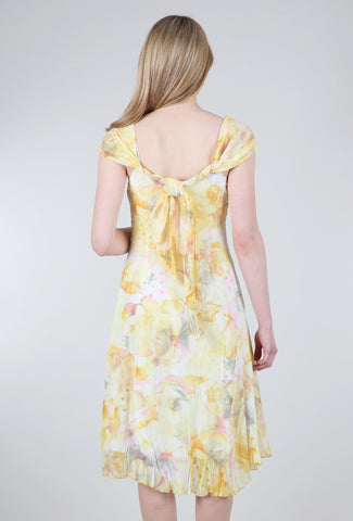Komarov Scarf Dress, Yellow Floralalia 