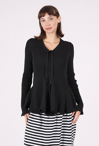 Pluslavie A Cotton Knit Pullover, Black 