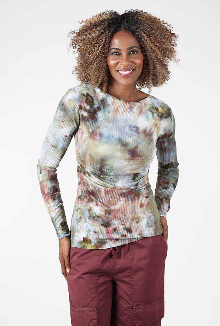 Ribbed Pinch Top, Stormy