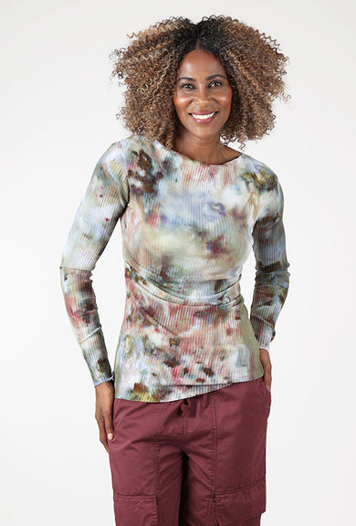 Ribbed Pinch Top, Stormy