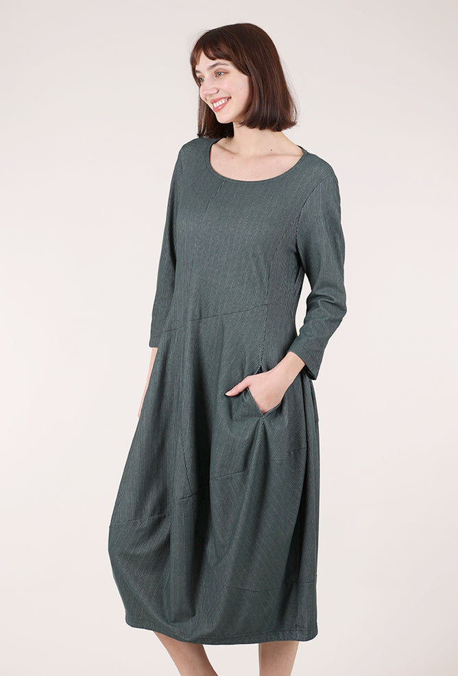 Rundholz Knit Texture Sleeved Shapely Dress, Tree 
