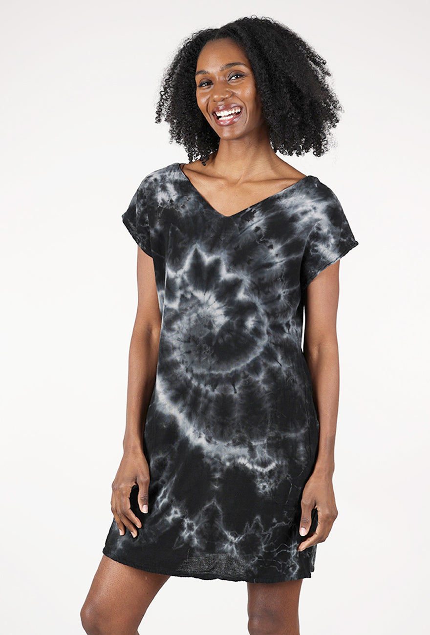 Oh My Gauze Beach Dress, Marble Black – Evie Lou
