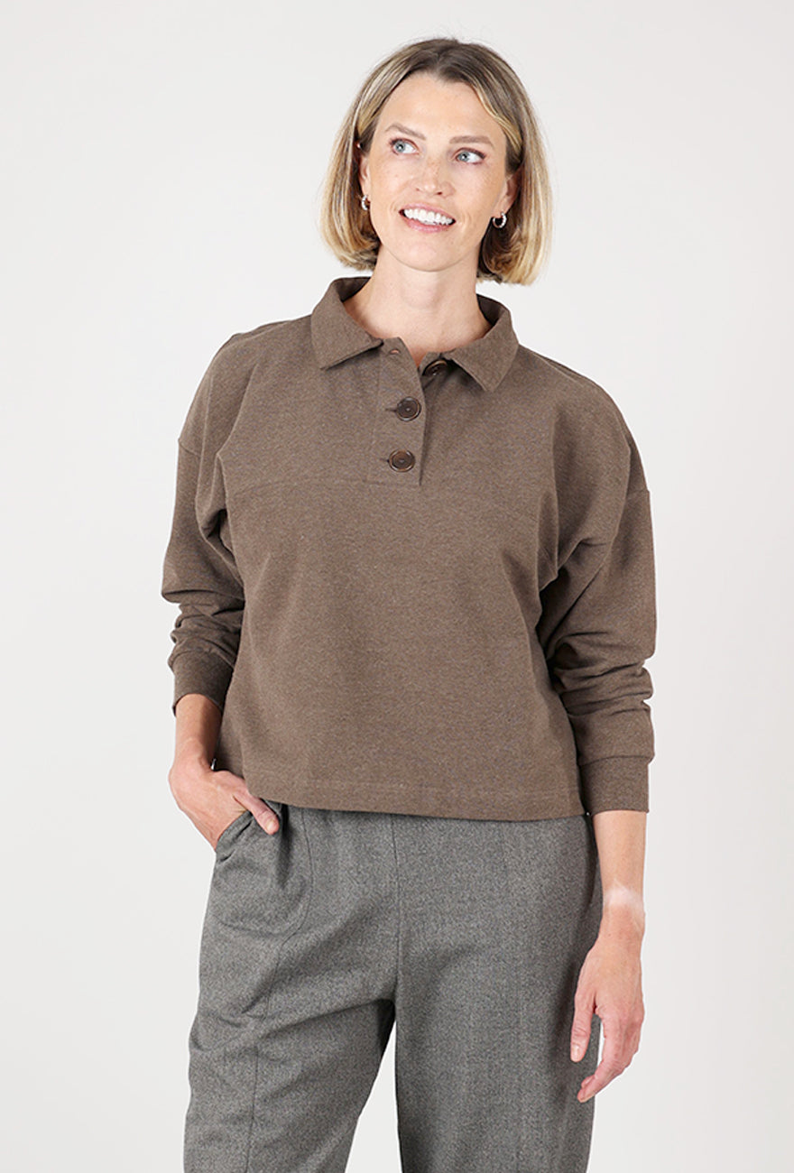 Beaumont Organic Holly Felpe Sweatshirt, Brown Marl 