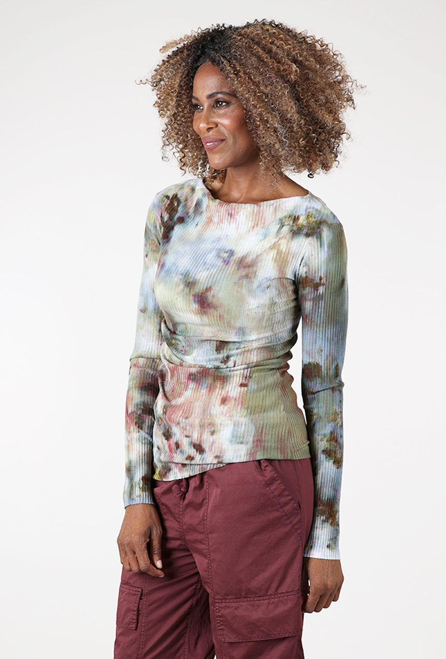 Ribbed Pinch Top, Stormy