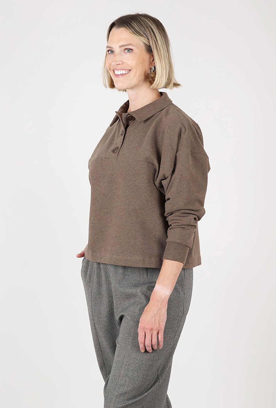 Beaumont Organic Holly Felpe Sweatshirt, Brown Marl 