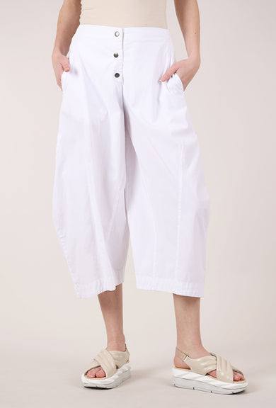Eleven Stitch Snap-Front Pant, Chalk 