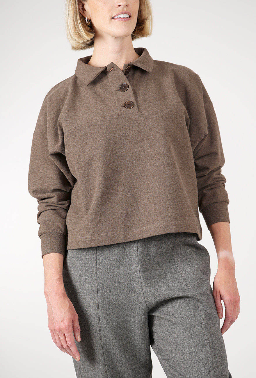 Beaumont Organic Holly Felpe Sweatshirt, Brown Marl 