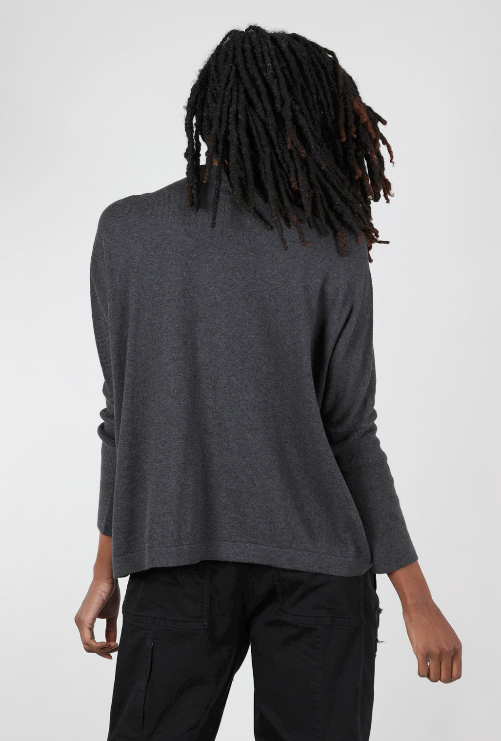 Knit Knit Arched Seam Cardie, Charcoal 