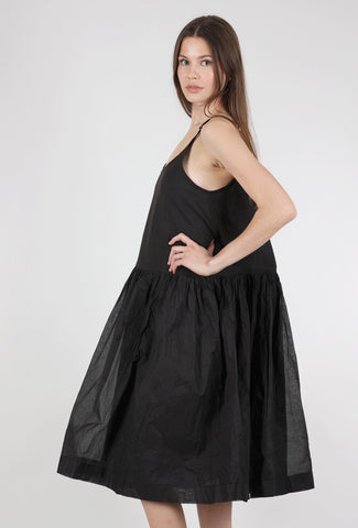 Namsar Linen Cotton Organdy Dress, Black 