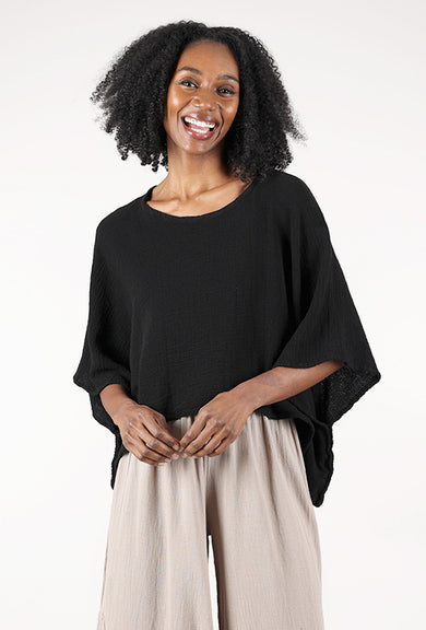 Oh My Gauze Havana Top, Black 