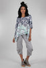 Heyne Bogut Linen Smoosh Dye Vee Top, Gray/Mint 
