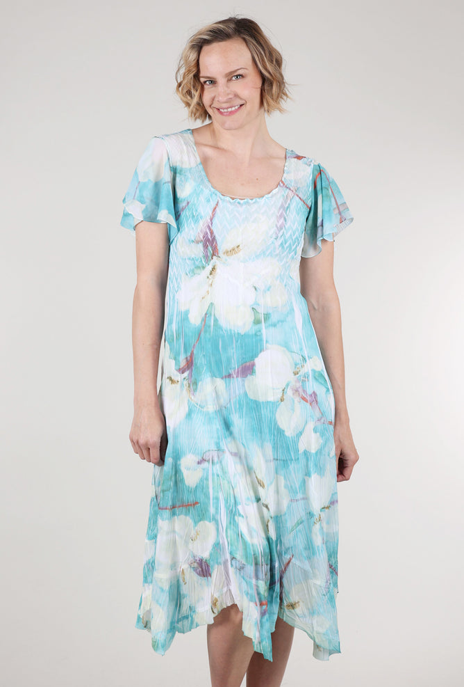 Komarov Chiffon Watercolor Dress, Iris 