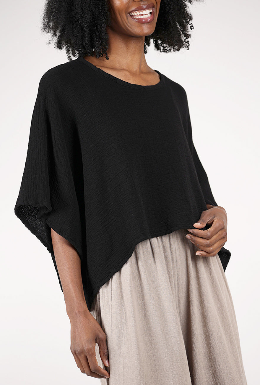 Oh My Gauze Havana Top, Black 