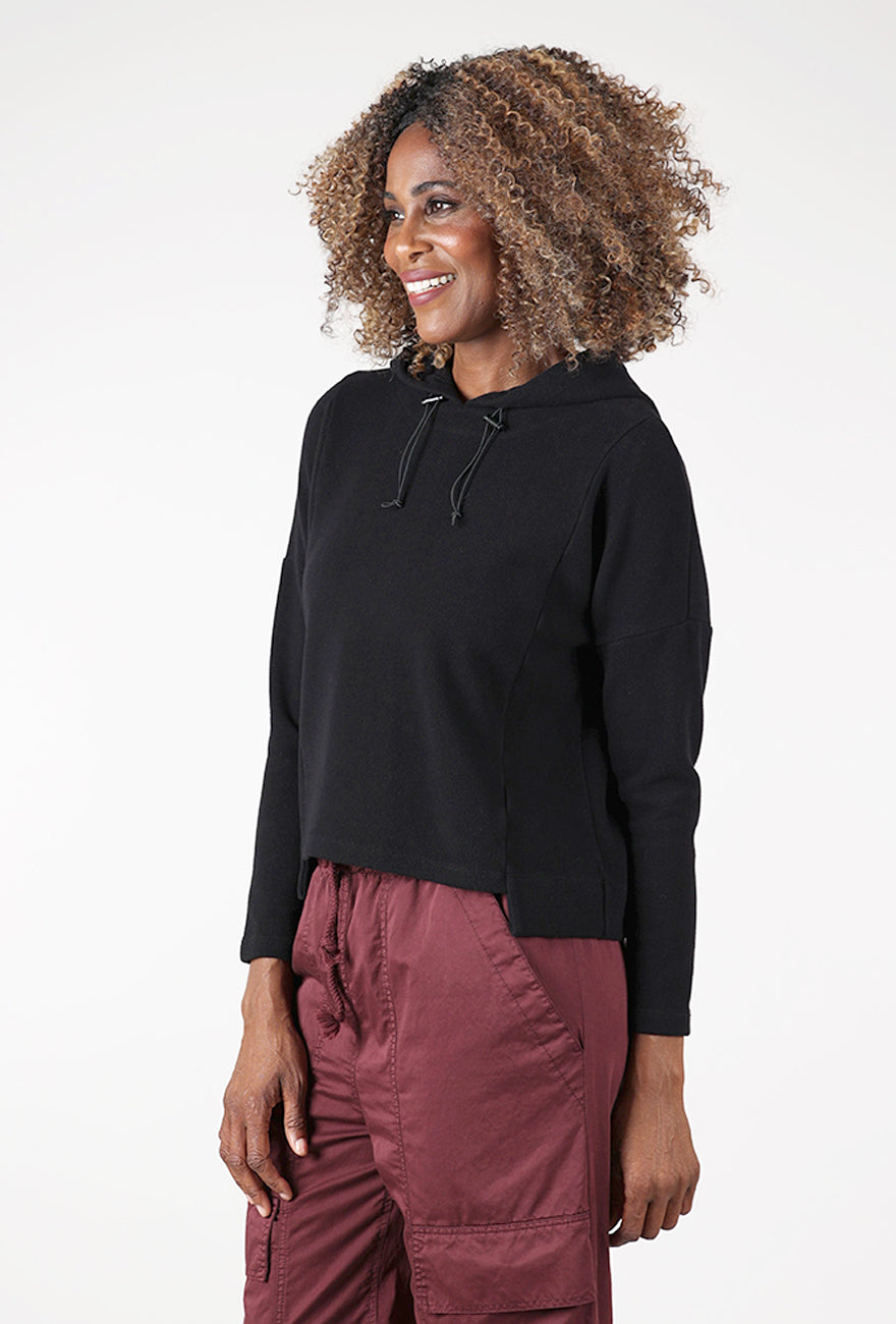 Brushed Goodness Hoodie, Black Angle 2
