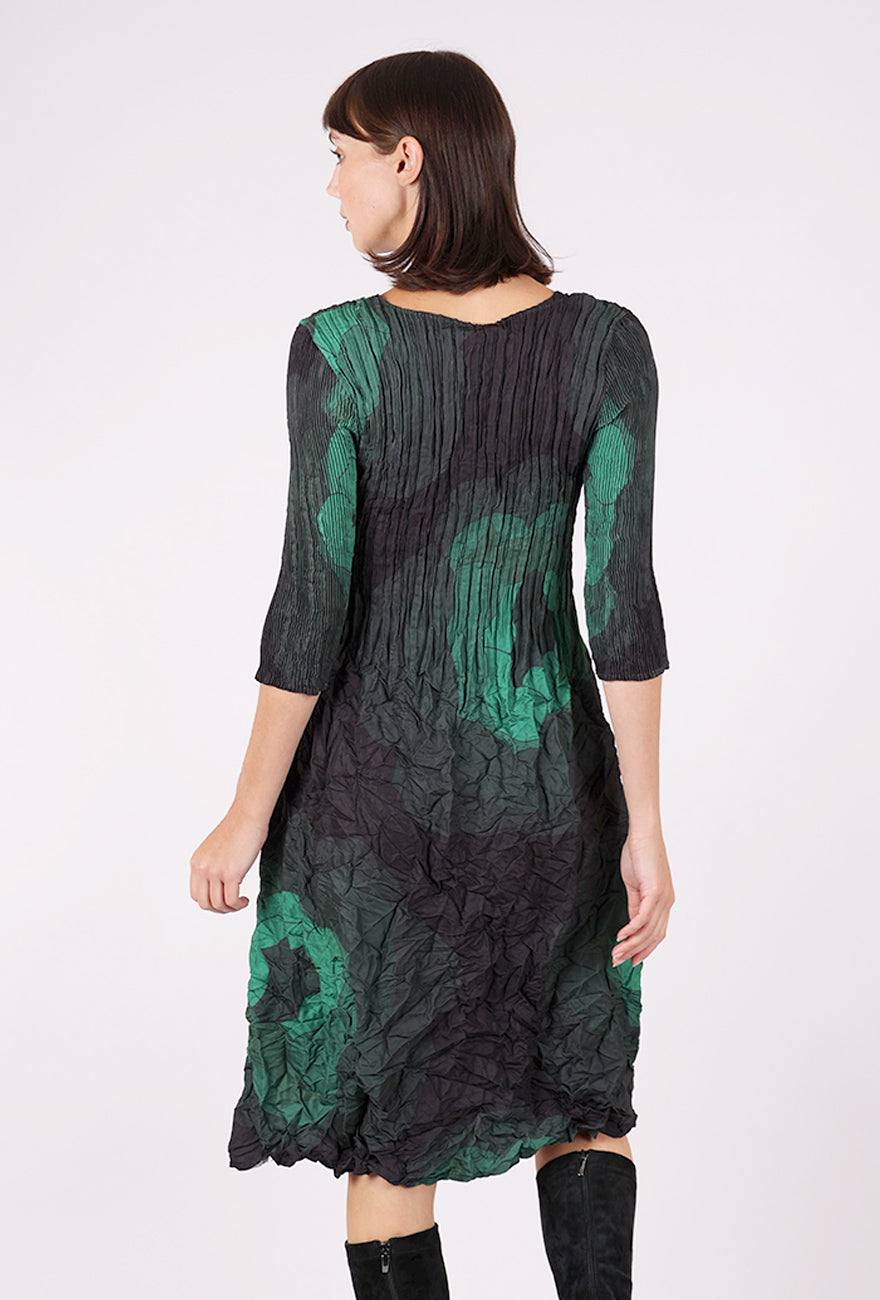 Alquema 3/4-Sleeve Smash Pocket Dress, Forest Rose 