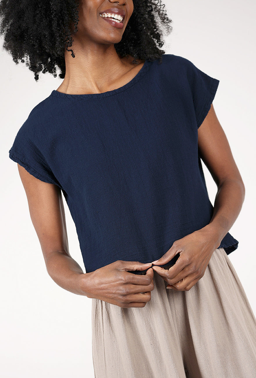 Oh My Gauze Olga Top, Sapphire 