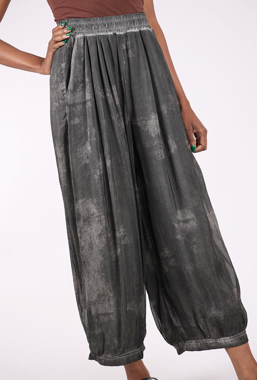 Baci Tie Dye Harem Pant, Gray 