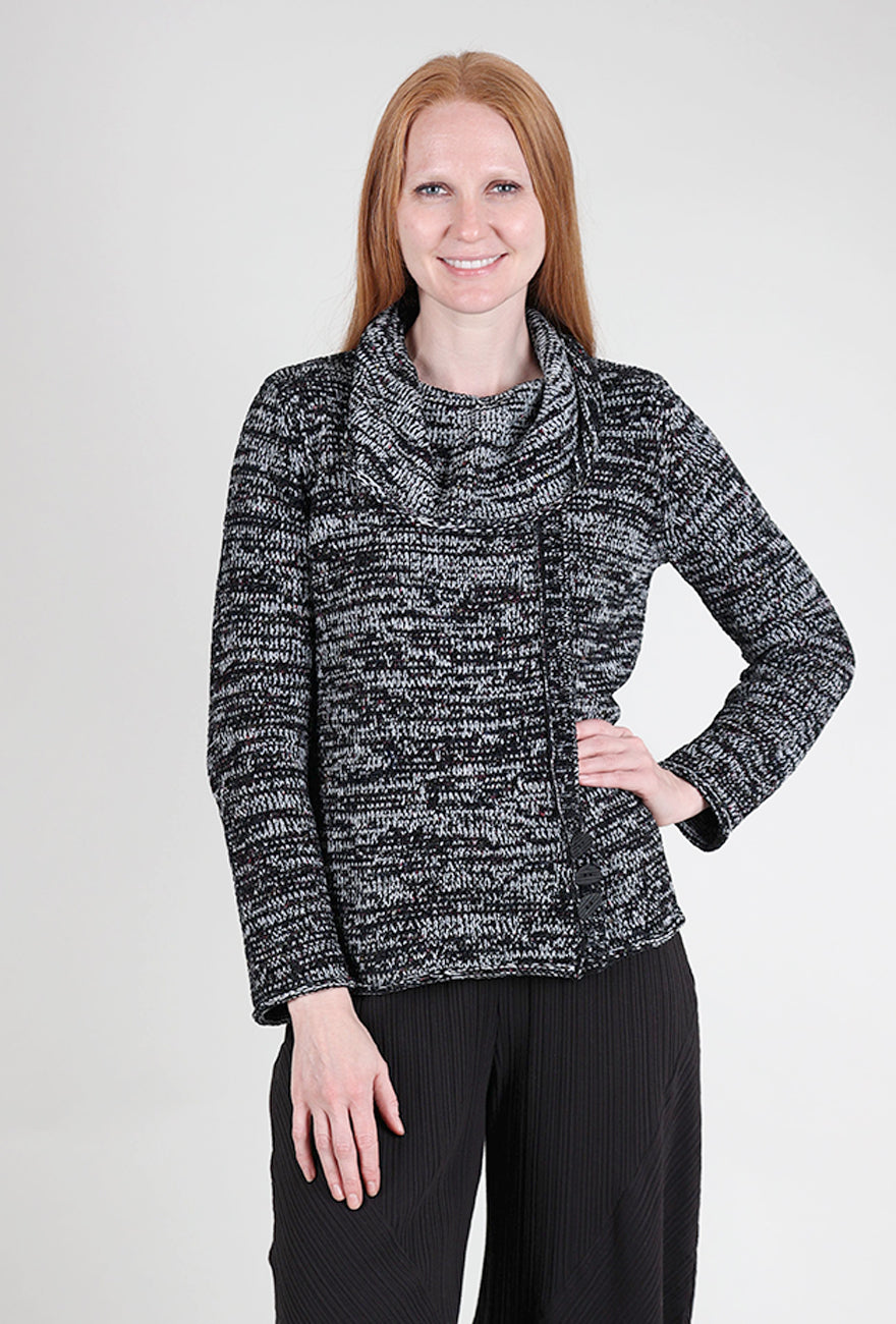 Habitat Tweedy Chenille Cowl, Black/White 