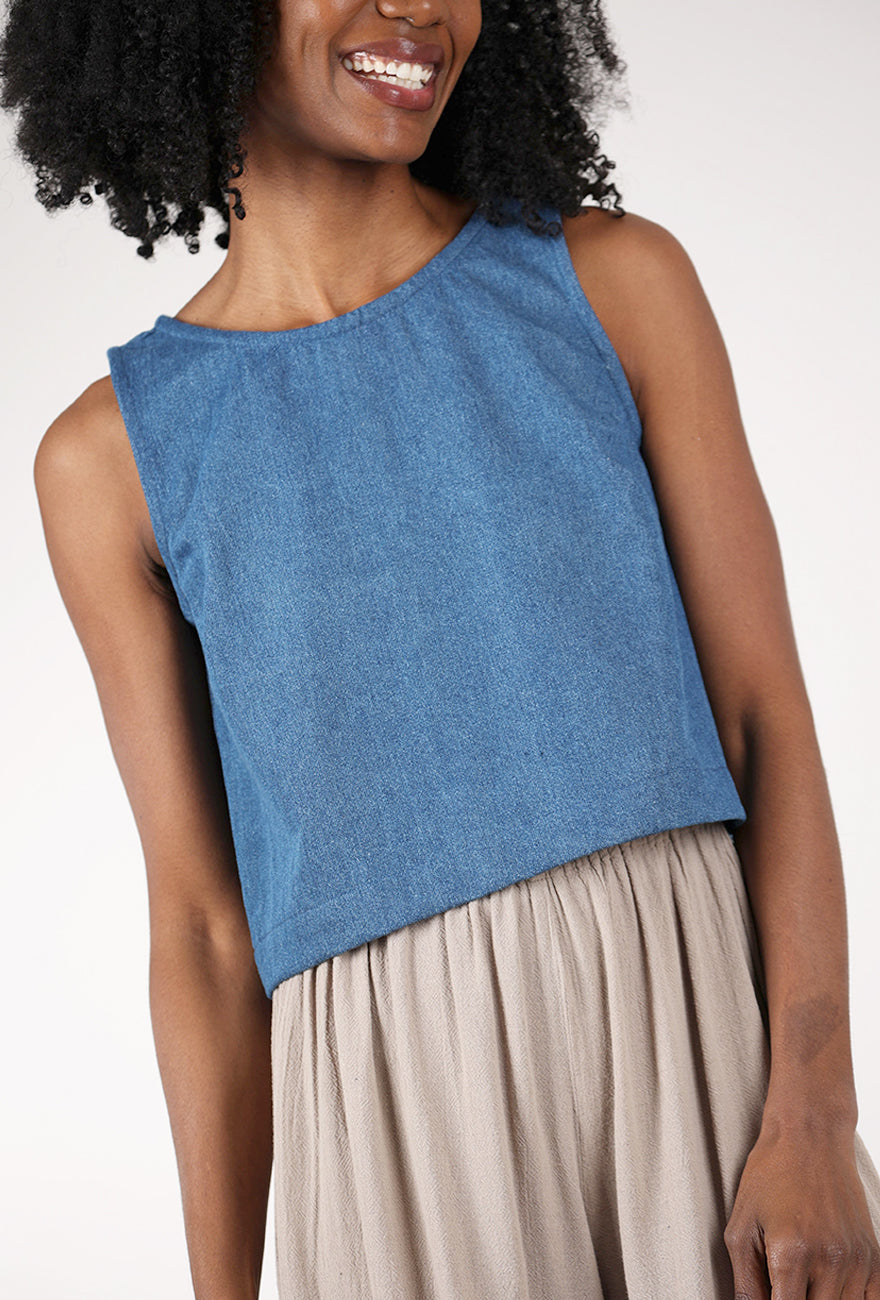 Bel Kazan Lior Top, Denim 