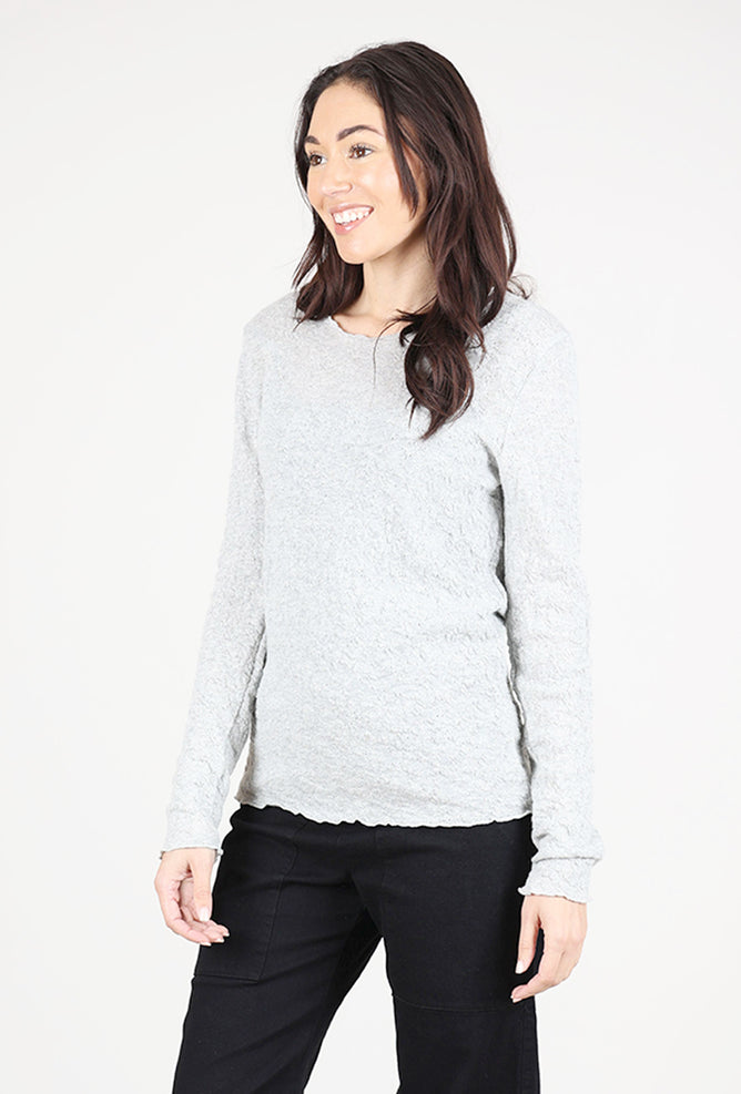 By Basics Bubble Wool Round Neck Pullover, Dawn Gray Melange 