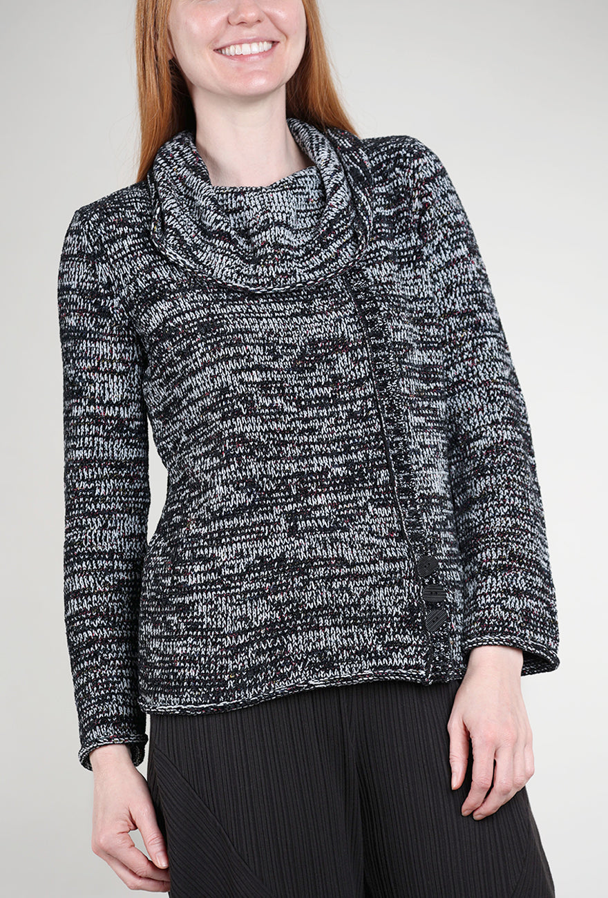 Habitat Tweedy Chenille Cowl, Black/White 