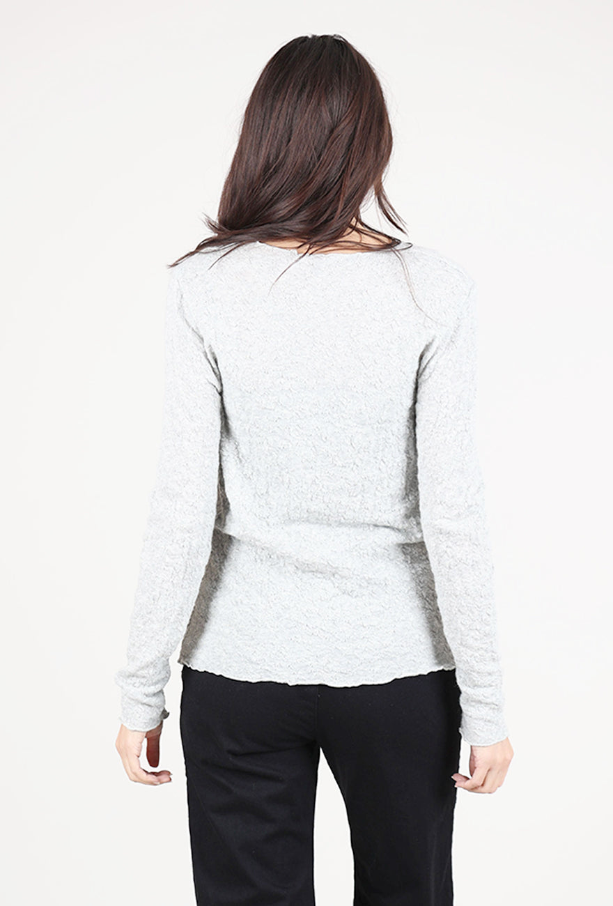 By Basics Bubble Wool Round Neck Pullover, Dawn Gray Melange 