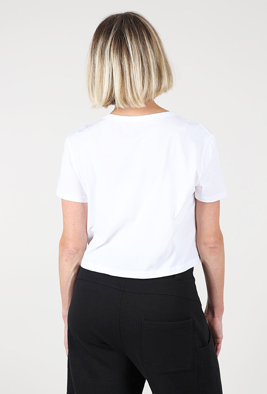 Graphic Split Tee, White
